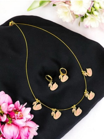 Swan Charms Invisible Necklace