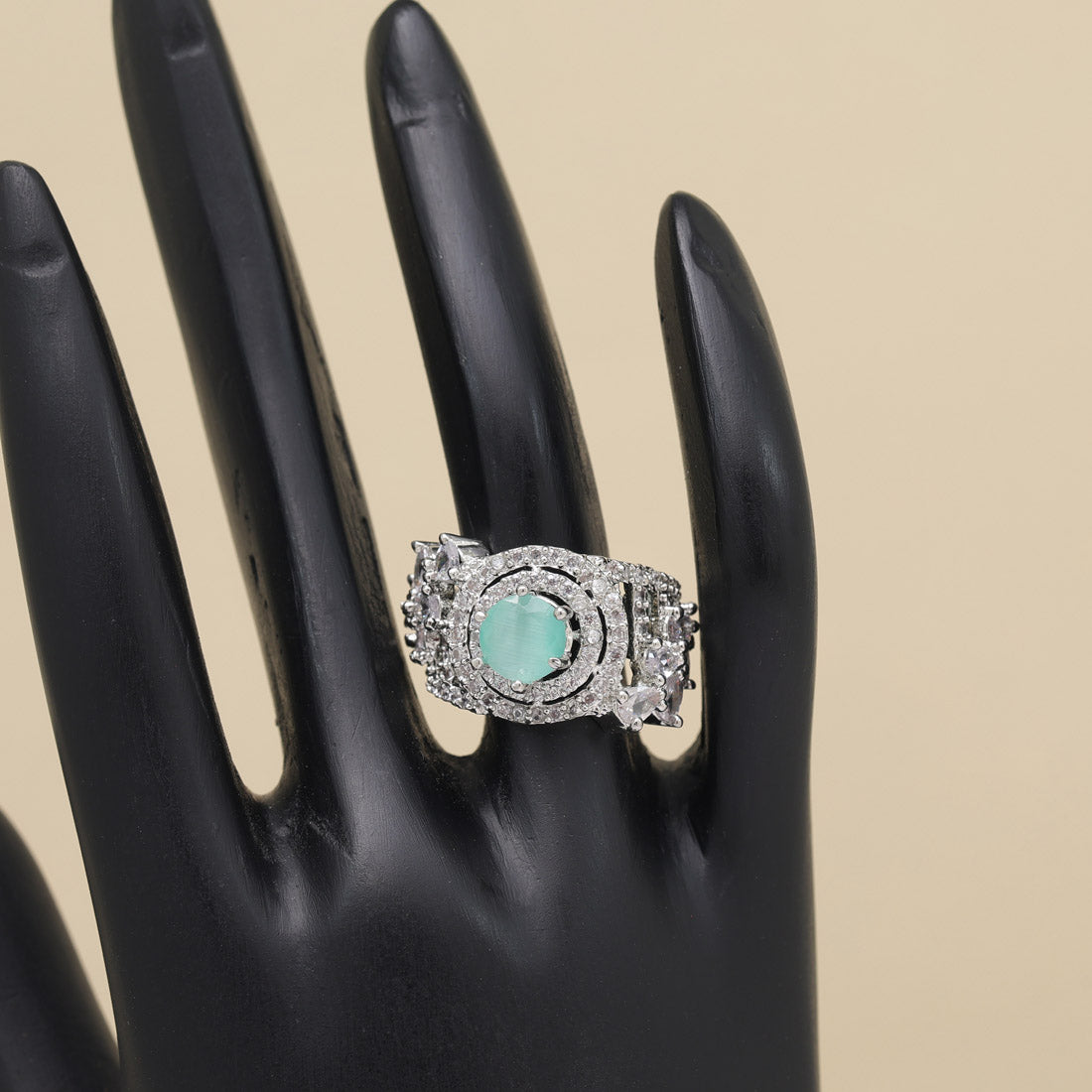 Sea Blue Diamond Ring