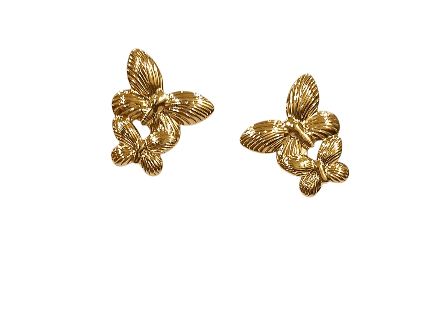 Butterfly gold anti tarnish earrings