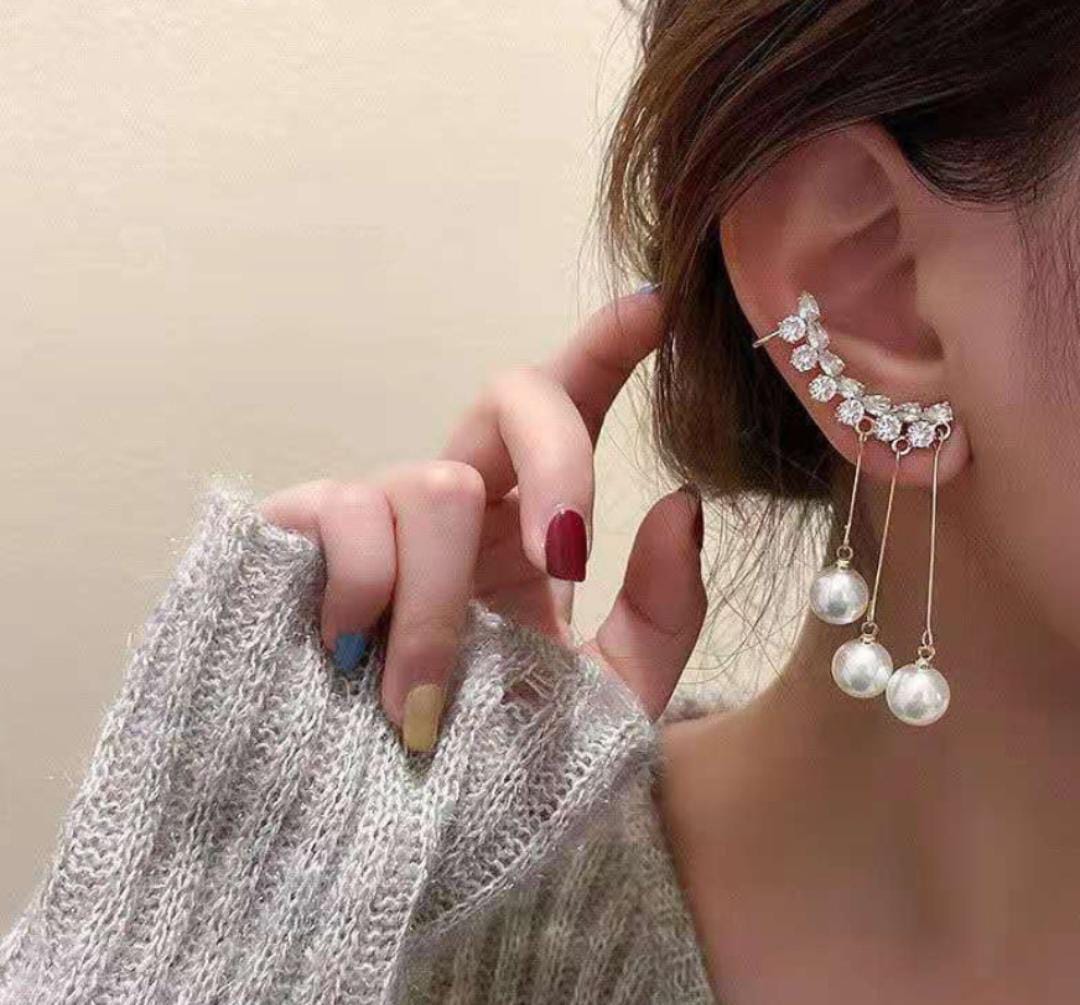 Pearl Cuffed Earrings