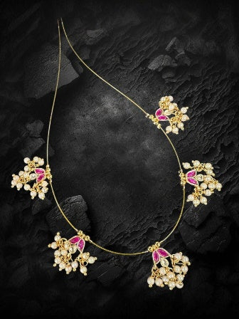 Jadau kundan Invisible Necklace