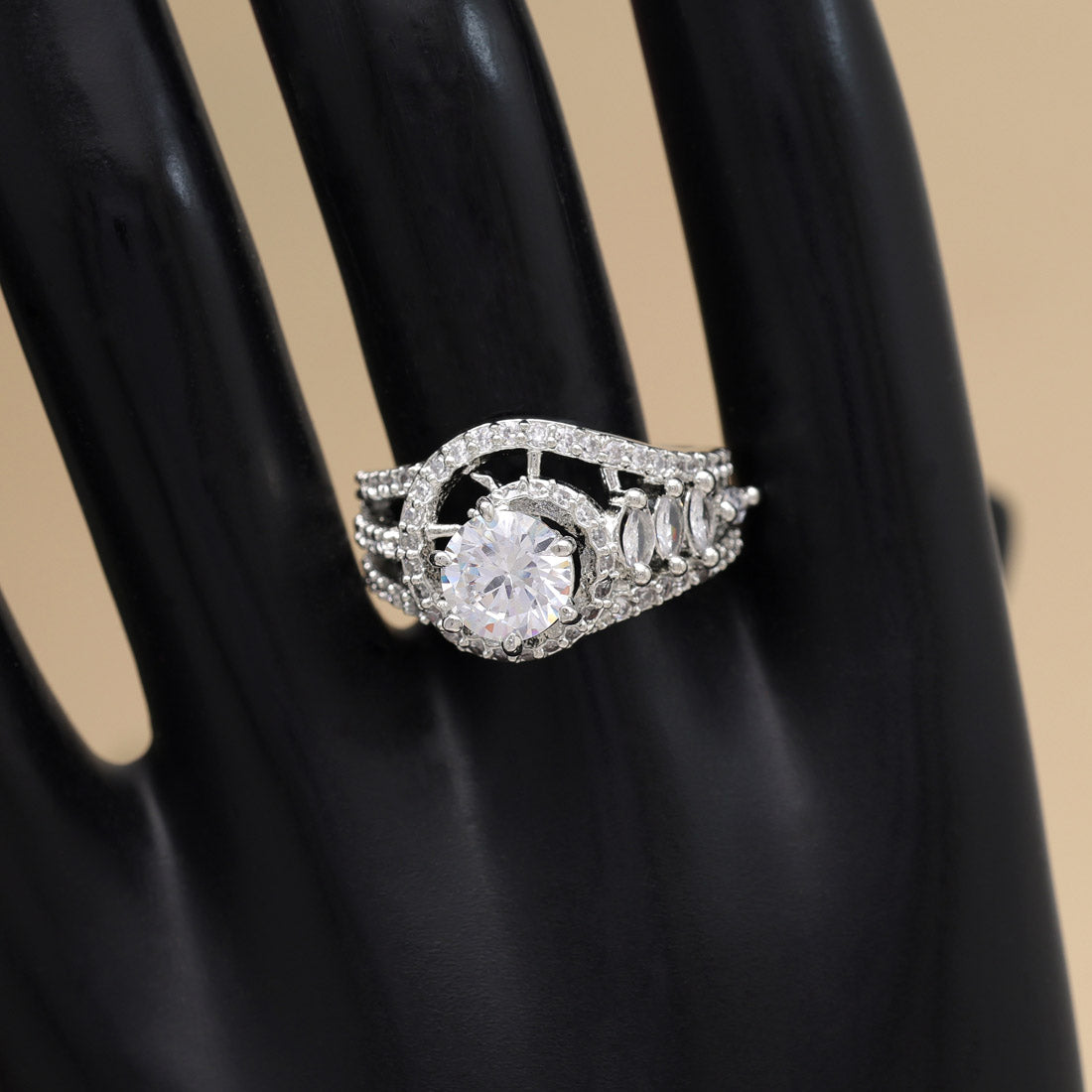 White diamond ring