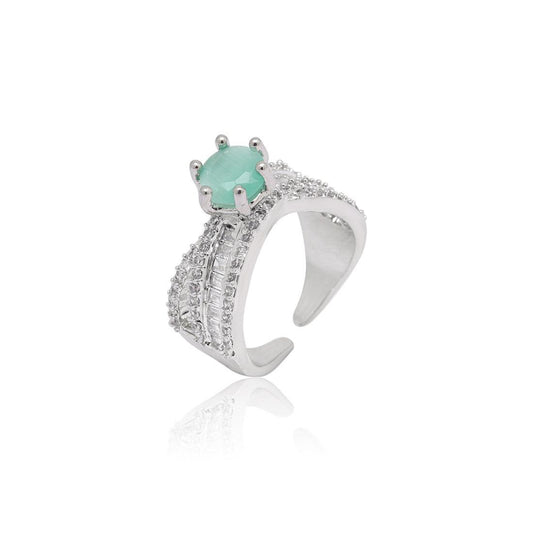 Sea Blue Diamond Ring
