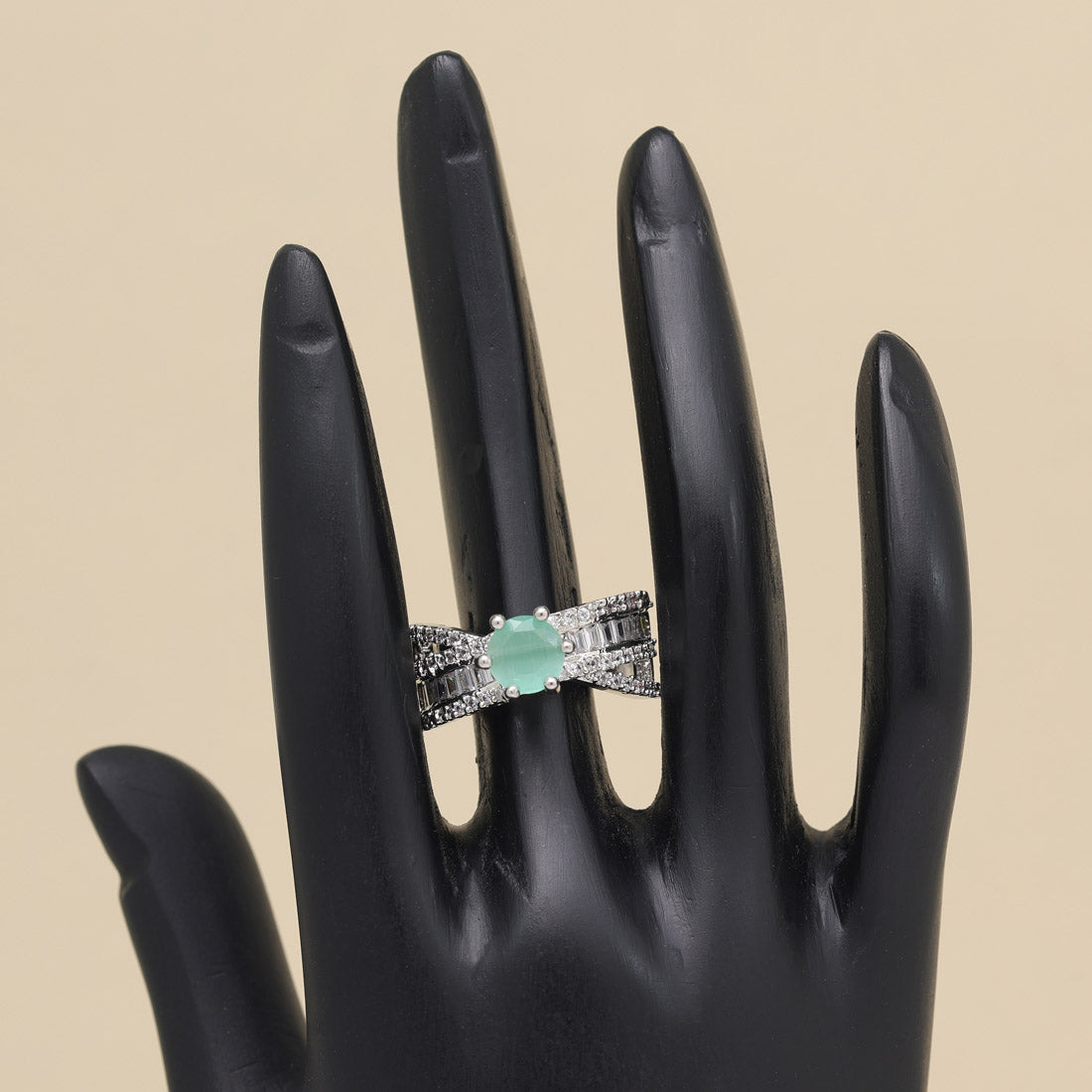Sea Blue Diamond Ring