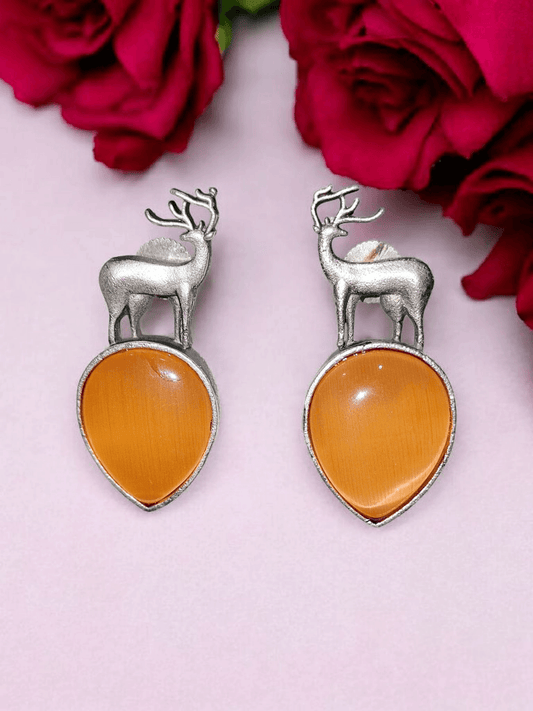 Deer drop earrings