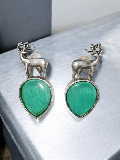 Deer drop earrings