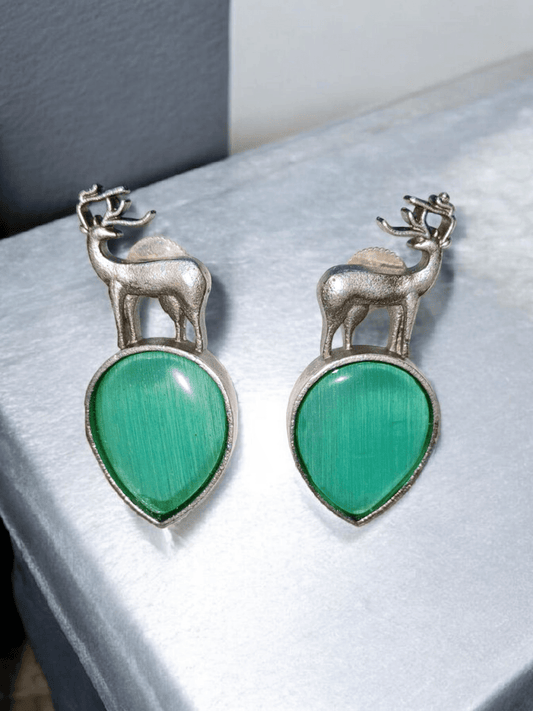 Deer drop earrings