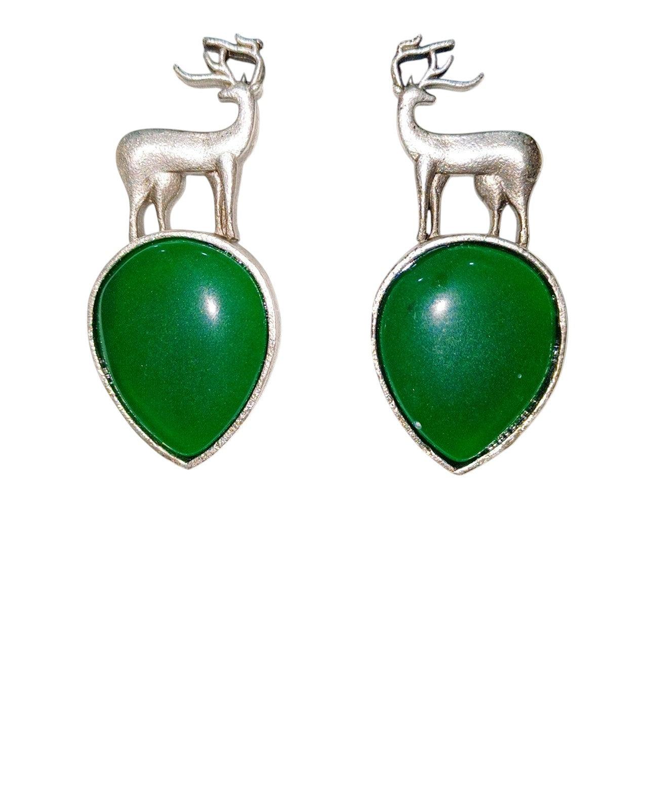 Deer drop earrings