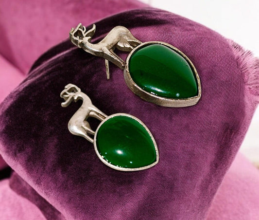 Deer drop earrings