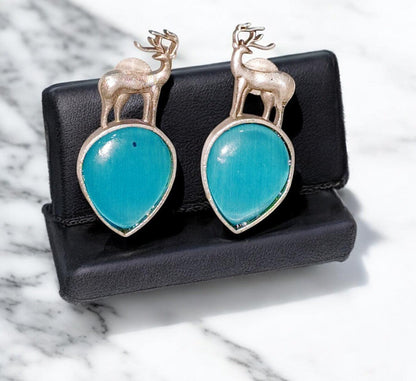 Deer drop earrings