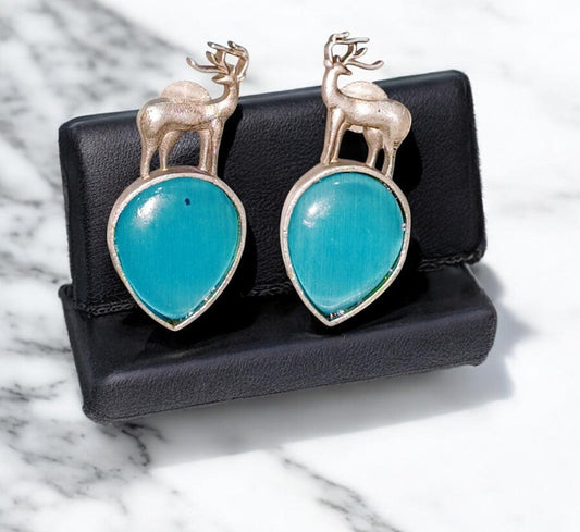 Deer drop earrings