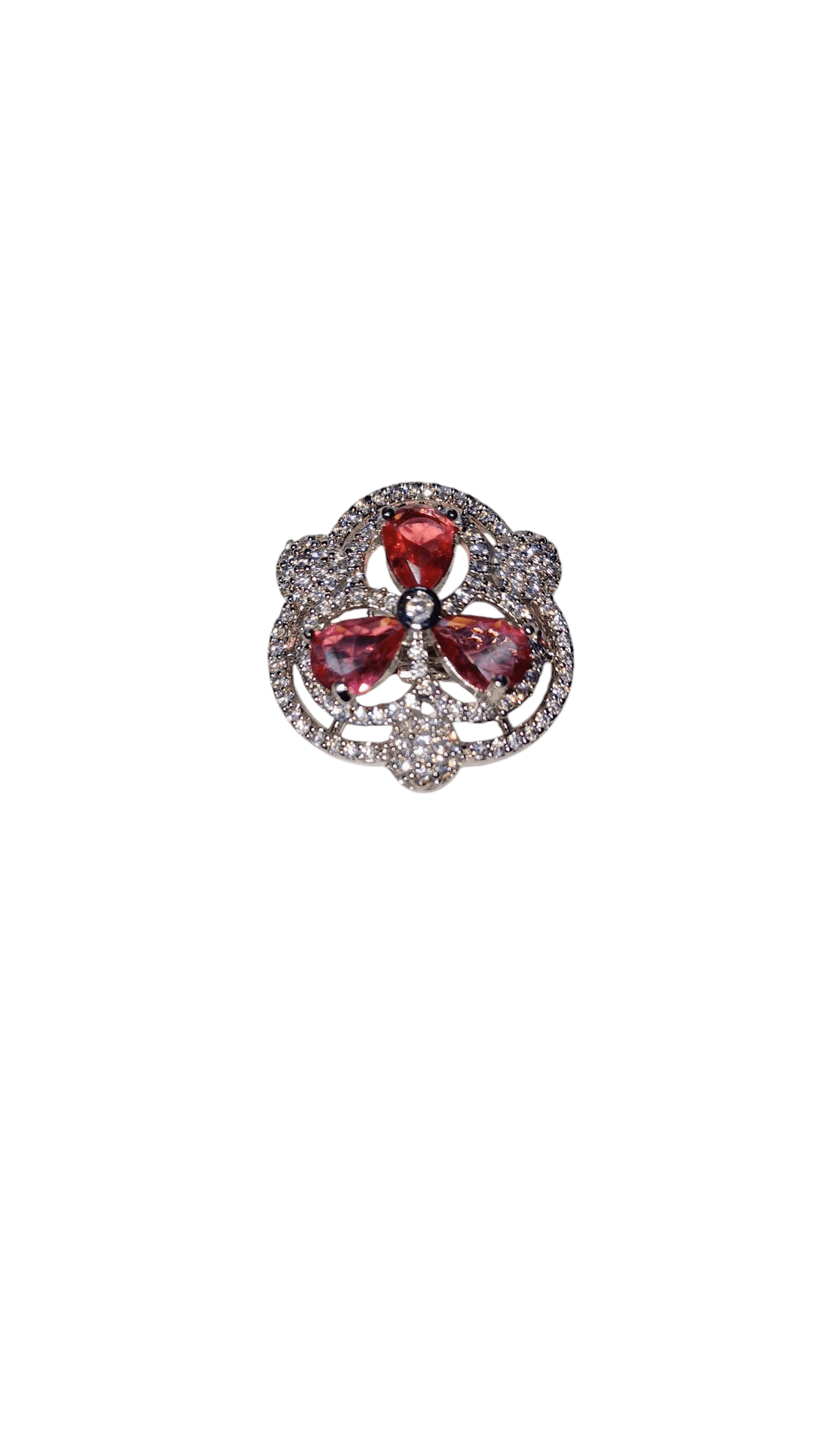 Pink AD studed Adjustable ring