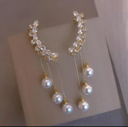 Pearl Cuffed Earrings